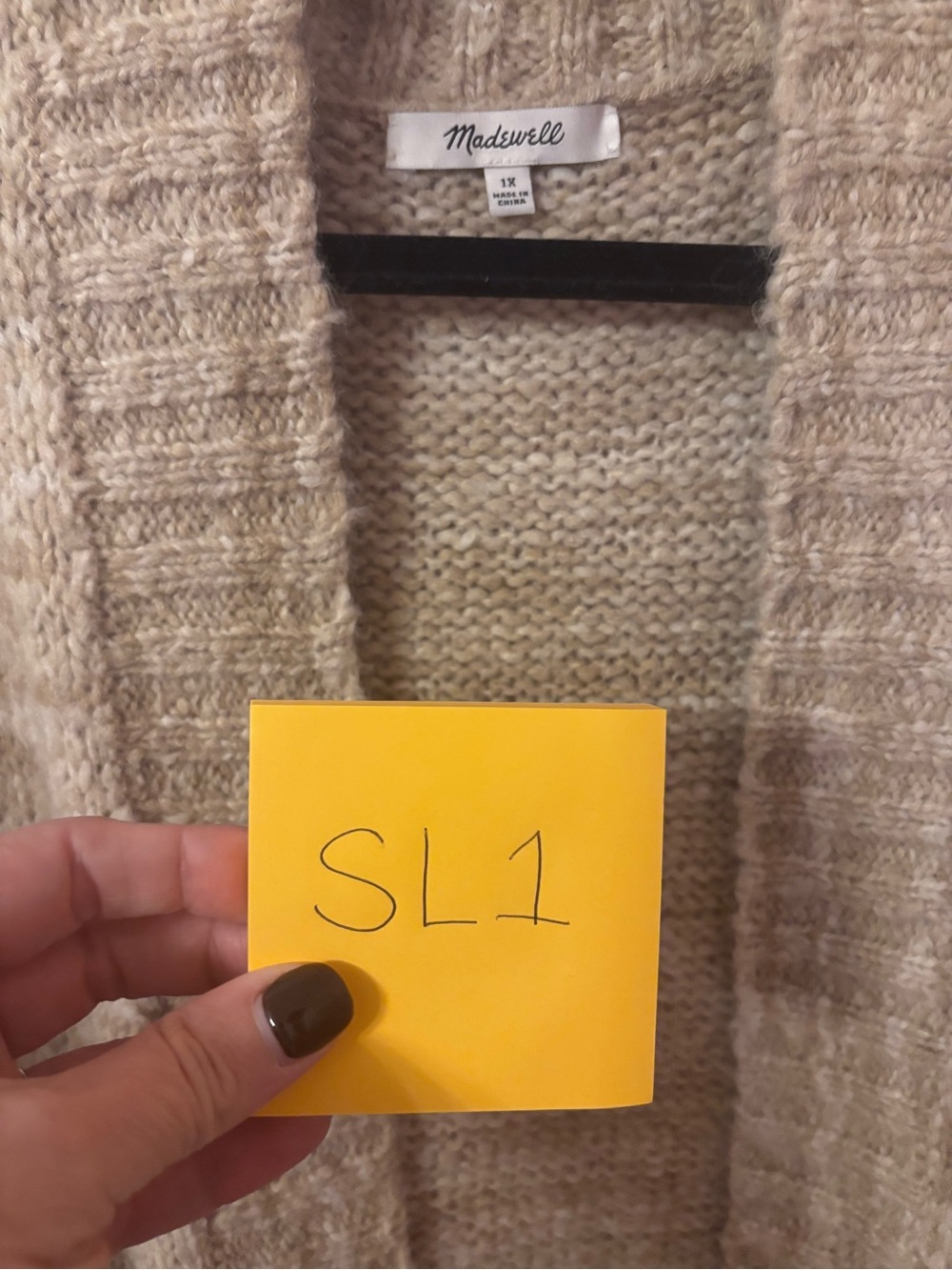 Madewell Cream Open-Front Chunky Knit Cardigan - Picture 5 of 5
